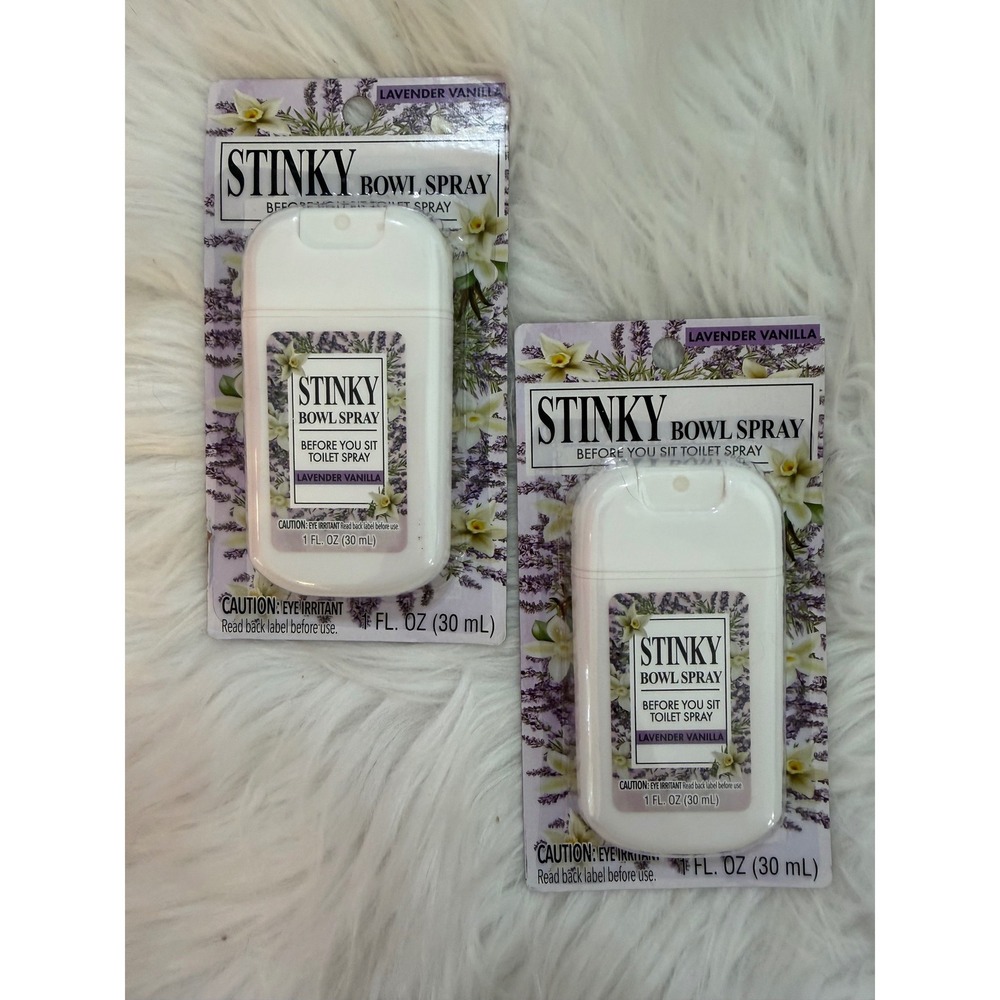 Stinky Bowl Spray Lavender Vanilla Before You Sit Toilet Spray 1oz Lot of 2